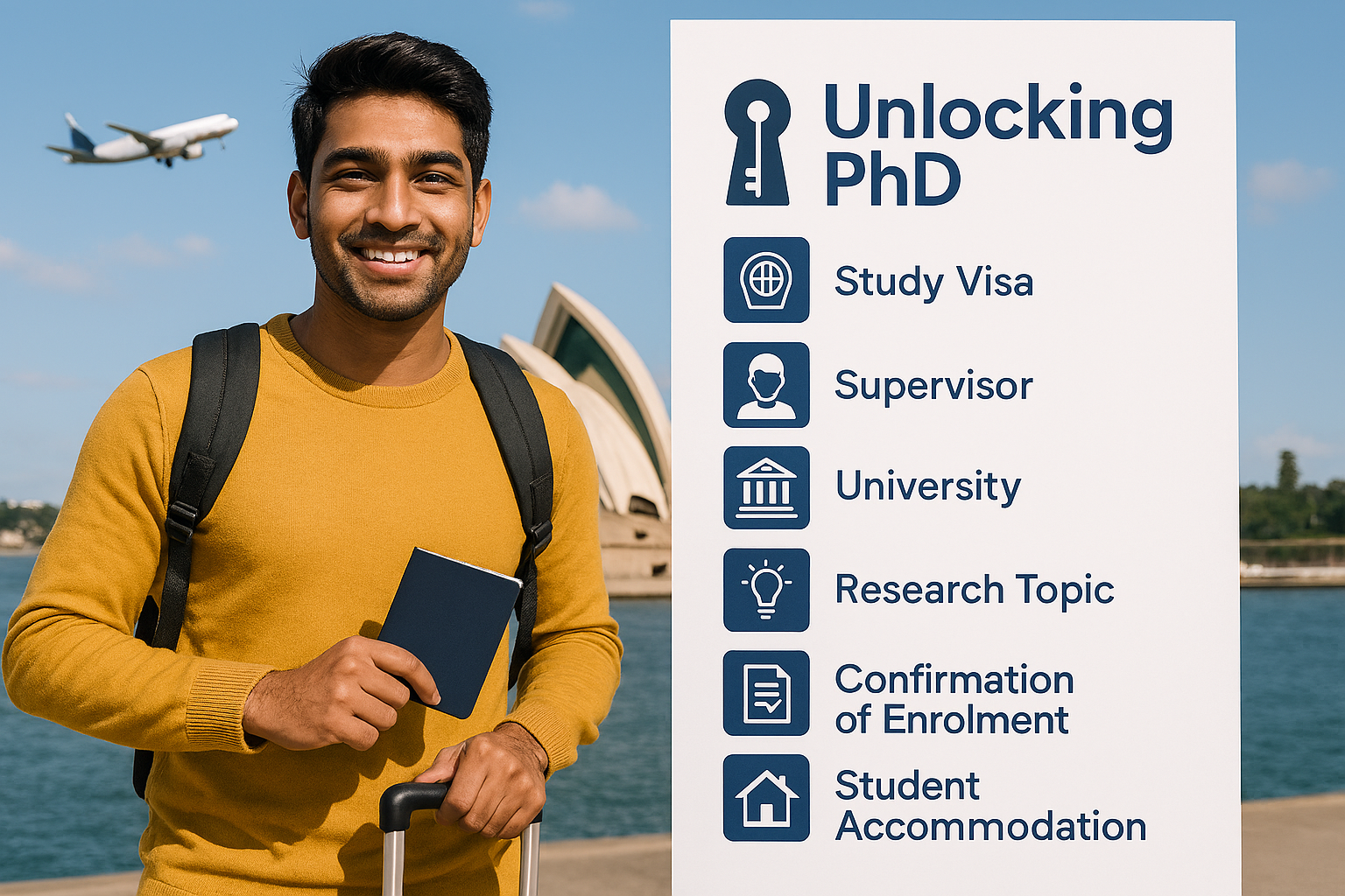 Student preparing for PhD in Australia